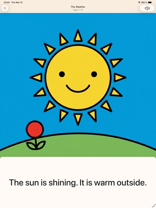 Child receiving a gift from the Gefühle emotions book